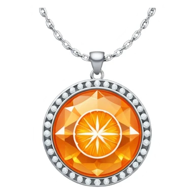 fantasy-magic-orange-necklace-diamonds sticker
