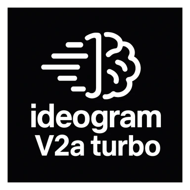 recreate this logo with text of "ideogram V2a turbo", MAKE IT FIT IN SQAURE  sticker