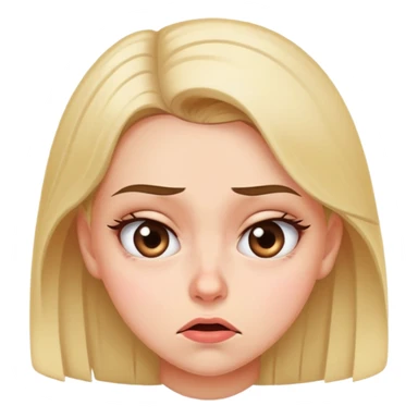 Girl rolling her eyes with a disgusted expression  sticker