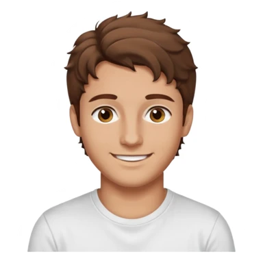 Kjekk mann (lys i huden) som har pynta seg.  fargen på håret er brunt og HAN har midtskille og litt søte krøller . Litt øyevipper men ikke mye og litt mørke brun. Skal se HOT Å SEXY UT smile mer!!! Ca 20 år gammel. HVIT T-SKJORTE sticker