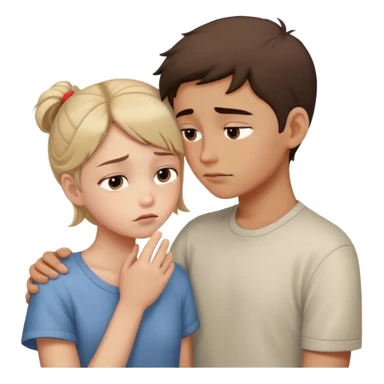 Girlfriend convince boyfriend to open his feelings sticker