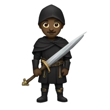 light guy with black medieval clothes and daggers  sticker