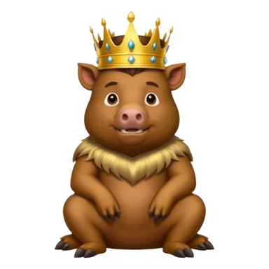 boar King, sitting sticker