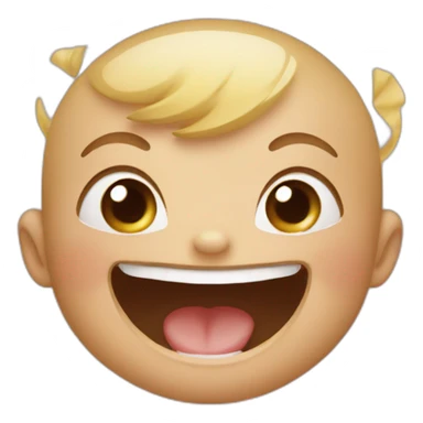 the baby is laughing really loud  sticker