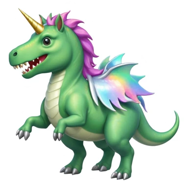 Unicorn riding a T. rex sticker