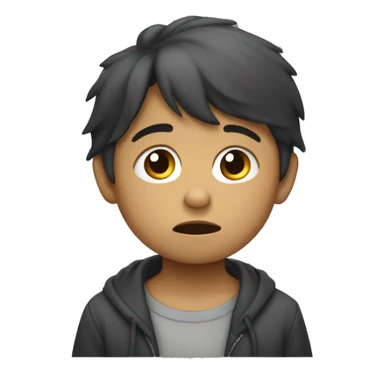 un niño triste sticker