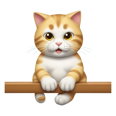 fat cat lifting weights at the gym sticker