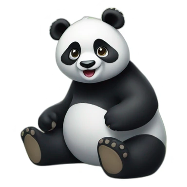 Panda in wonderlands sticker