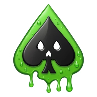 Black ace of spades drippy slimey effect sticker
