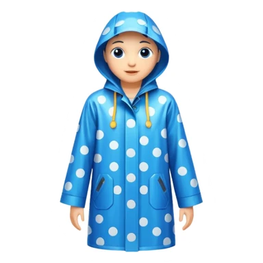 blue polka dot raincoat sticker