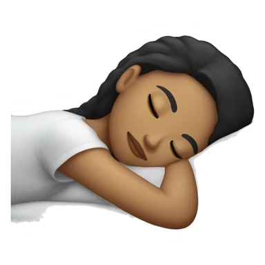 Black hair light skin girl sleeping  sticker