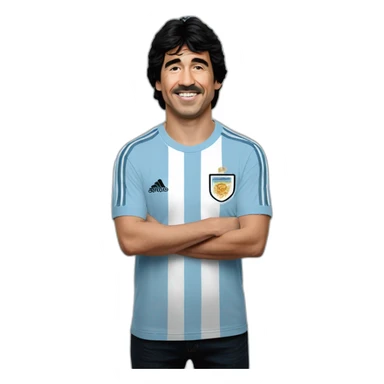 Diego Maradona 86 goal england argentina stripes tshirt sticker