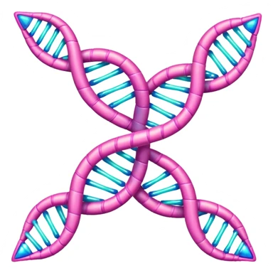 pink dna molecule sticker