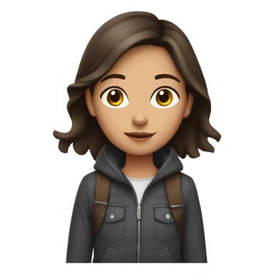 brunette girl going home sticker