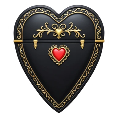 heart with gothic black coffin sticker