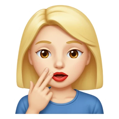 Emoji de “shh” guiñando un ojo  sticker