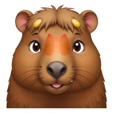 Capibara tierno enamorado sticker