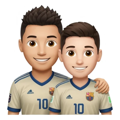 Prime noodle hair ronaldo and prime 2012 messi Smiling in one Photo  sticker