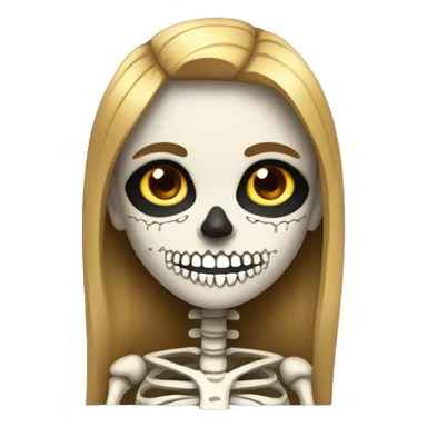 Girl made out of skeleton  sticker