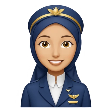 Hijabi flight attendant sticker
