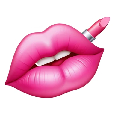 pink kiss mark sticker