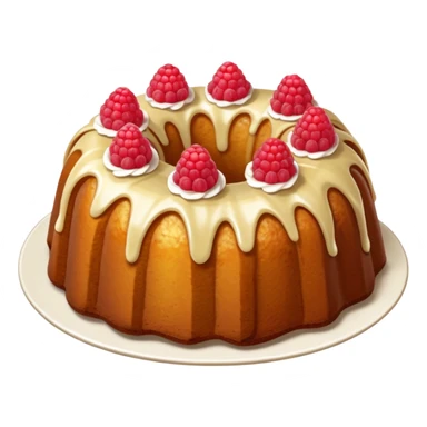  bundt cake with raspberries in it sticker