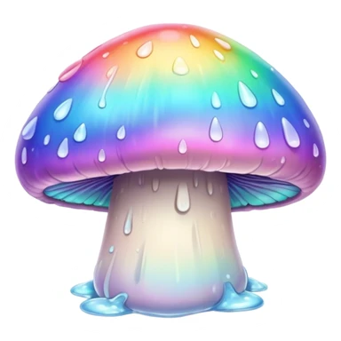  melting pastel rainbow mushroom  sticker