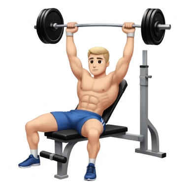 a man doing bench press exercise for chest sticker