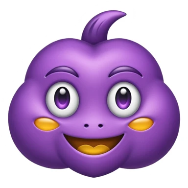 Crea un emoji de moño morado sticker