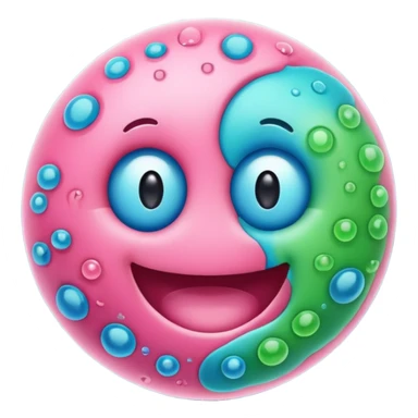 Happy bacteria sticker