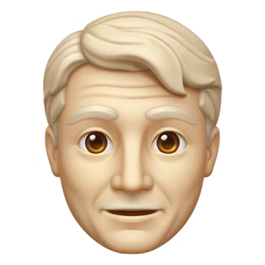 Marble style statue of man head happy sticker