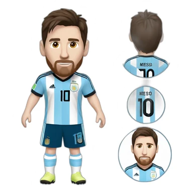 Lionel Messi with Argentina kit sticker