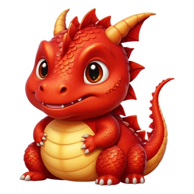 fat choncc baby red dragon sticker