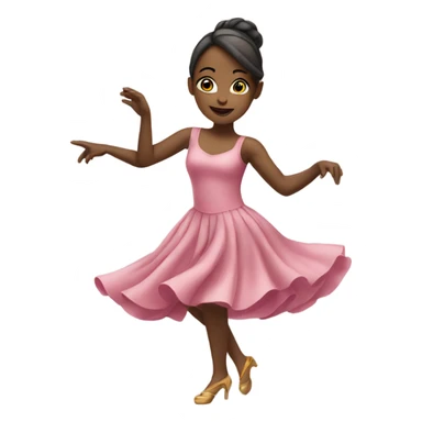 dancing girl in dress sticker