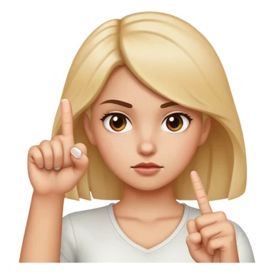 Girl holding fake finger gun to head  sticker