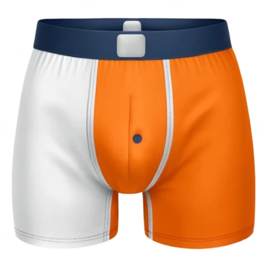 underwear boxer brief with panels on the inside in orange sticker