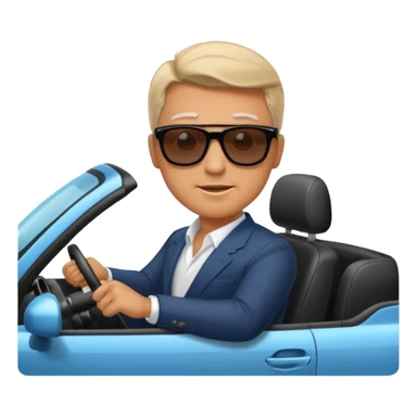 Boss moving car on street. sticker