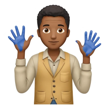 Ceramic Painter black man sticker