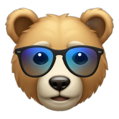 Ours avec des lunettes de soleil sticker