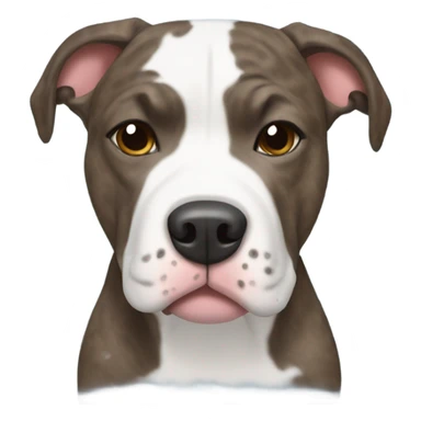 Brindle pitbull with snowfall sticker