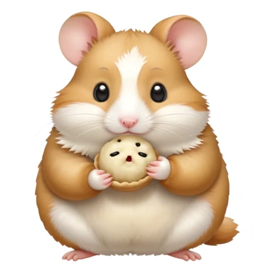 Hamster holding a dumpling  sticker