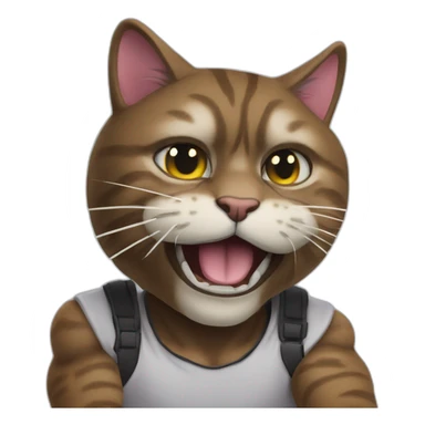 Shaquille O'Neal fight cat sticker