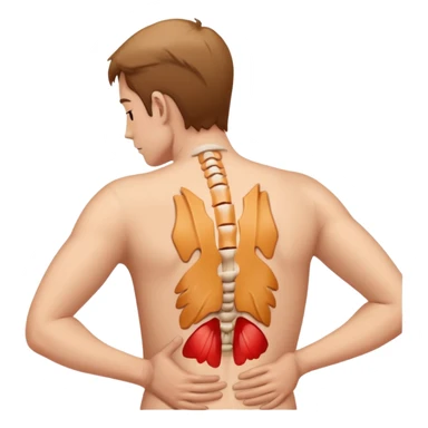 back pain, focus on humen back

 sticker