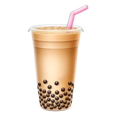 bubble tea with tapioca pearls sticker