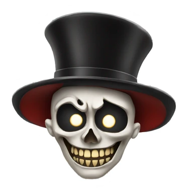 ringmaster with skull hat sticker