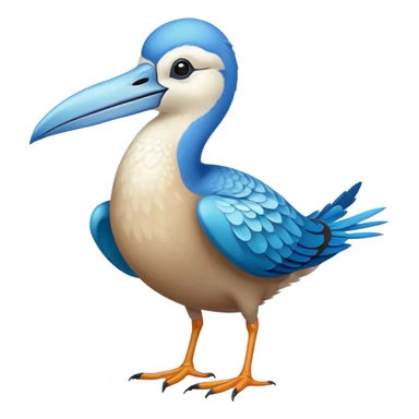 Blue footed bird sticker
