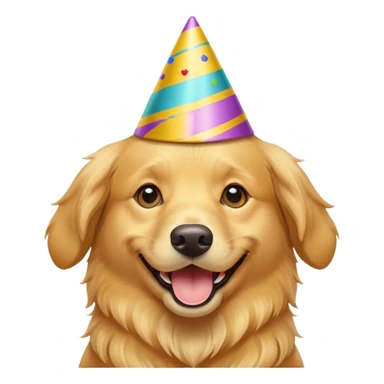 Golden retriever birthday sticker