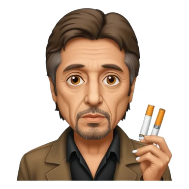 draw me al pacino from godfather with cigarretes sticker