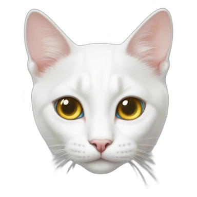 White cat with heterochromia eyes sticker