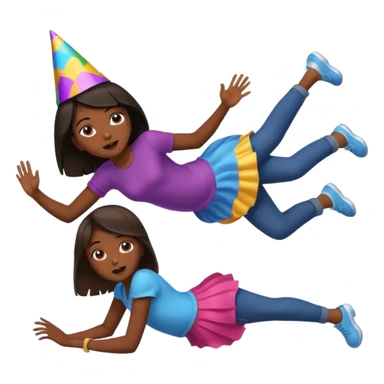 I want a man tripping a girl over and the girl falling to the floor sticker